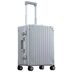 ALEON Domestic Carry-On Kabinentrolley 21" 53 Cm 4 Rollen Inkl. Suiter Silber