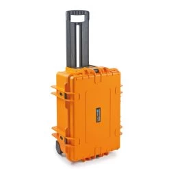 B&W Outdoor Case Typ 6700 2 Rollen Orange Mit Variabler Facheinteilung