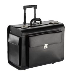 Dermata Pilotenkoffer 49,5 Cm 2 Rollen Schwarz