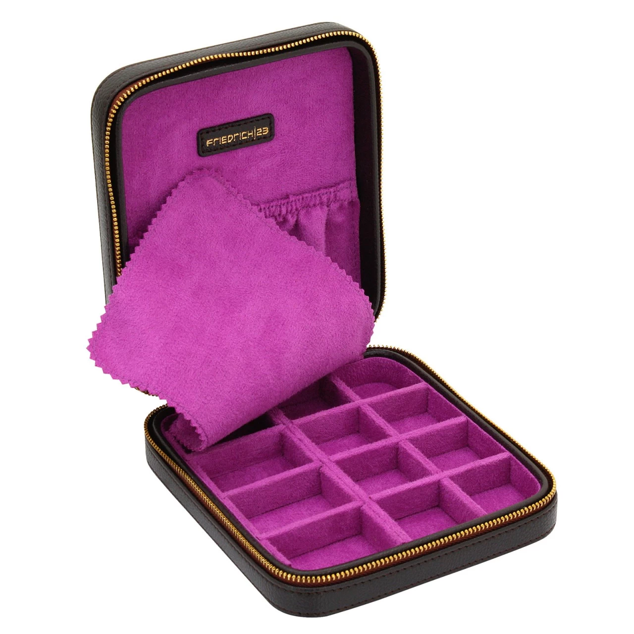 Friedrich|23 Ascot Reiseetui Für Schmuck Und Uhren Aus Feinsynthetik Braun 1 Friedrich|23 Ascot Reiseetui Für Schmuck Und Uhren Aus Feinsynthetik Braun