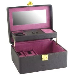 Friedrich|23 Ascot Schmuckkoffer Aus Feinsynthetik Braun