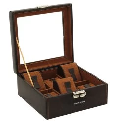 Friedrich|23 Bond Uhrenkoffer Für 6 Uhren Braun