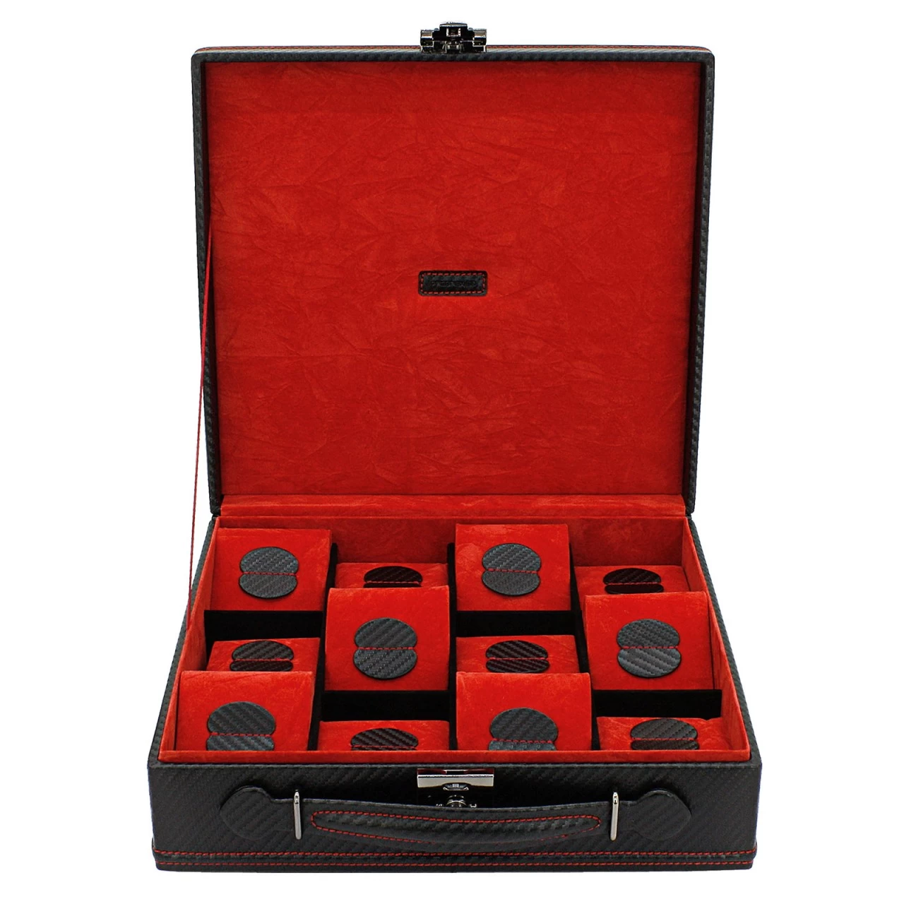 Friedrich|23 Carbon Uhrenkoffer Groà Aus Feinsynthetik Für 12 Uhren Schwarz 2 Friedrich|23 Carbon Uhrenkoffer Groà Aus Feinsynthetik Für 12 Uhren Schwarz – Bild 2