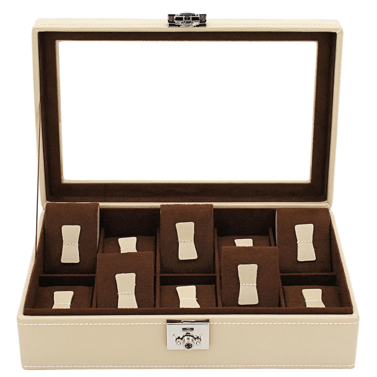 Friedrich|23 Cordoba Uhrenkoffer Aus Leder Für 10 Uhren Beige 2 Friedrich|23 Cordoba Uhrenkoffer Aus Leder Für 10 Uhren Beige – Bild 2