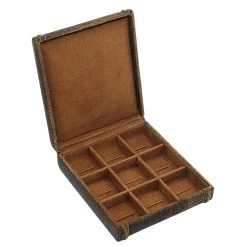 Friedrich|23 Cubano Reiseetui Aus Leder Für Schmuck Und Manschettenknöpfe Braun