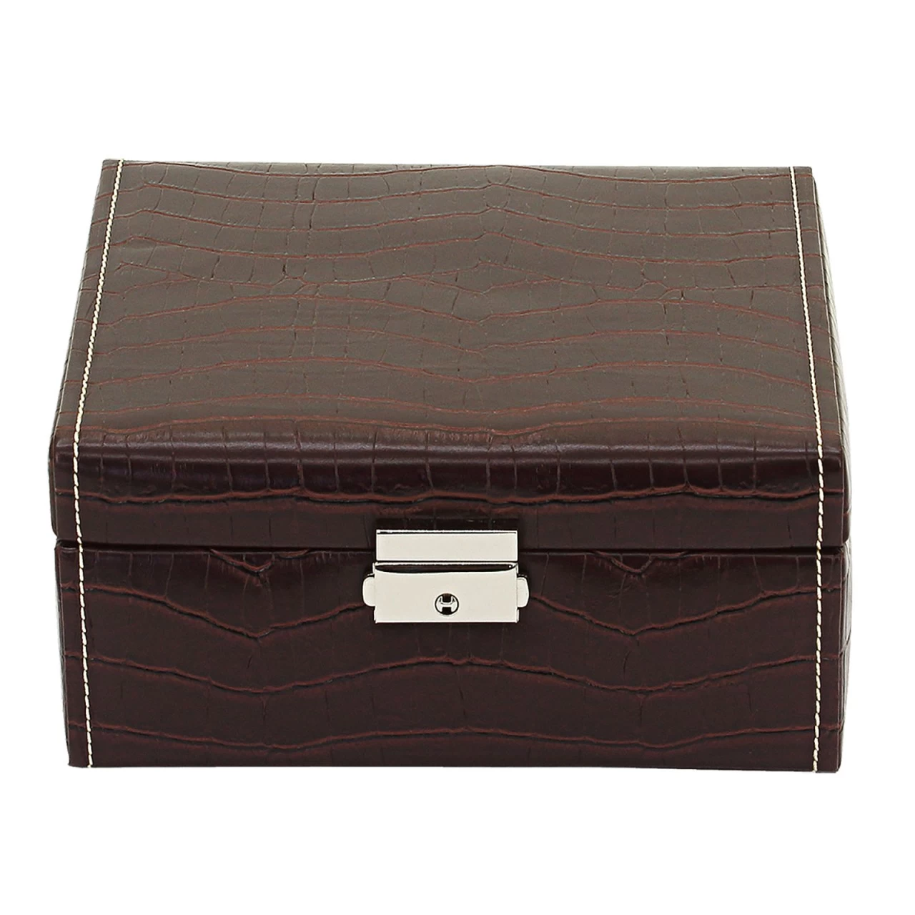 Friedrich|23 Le Croc Uhrenkoffer Aus Feinsynthetik Für 6 Uhren Braun 4 Friedrich|23 Le Croc Uhrenkoffer Aus Feinsynthetik Für 6 Uhren Braun – Bild 4