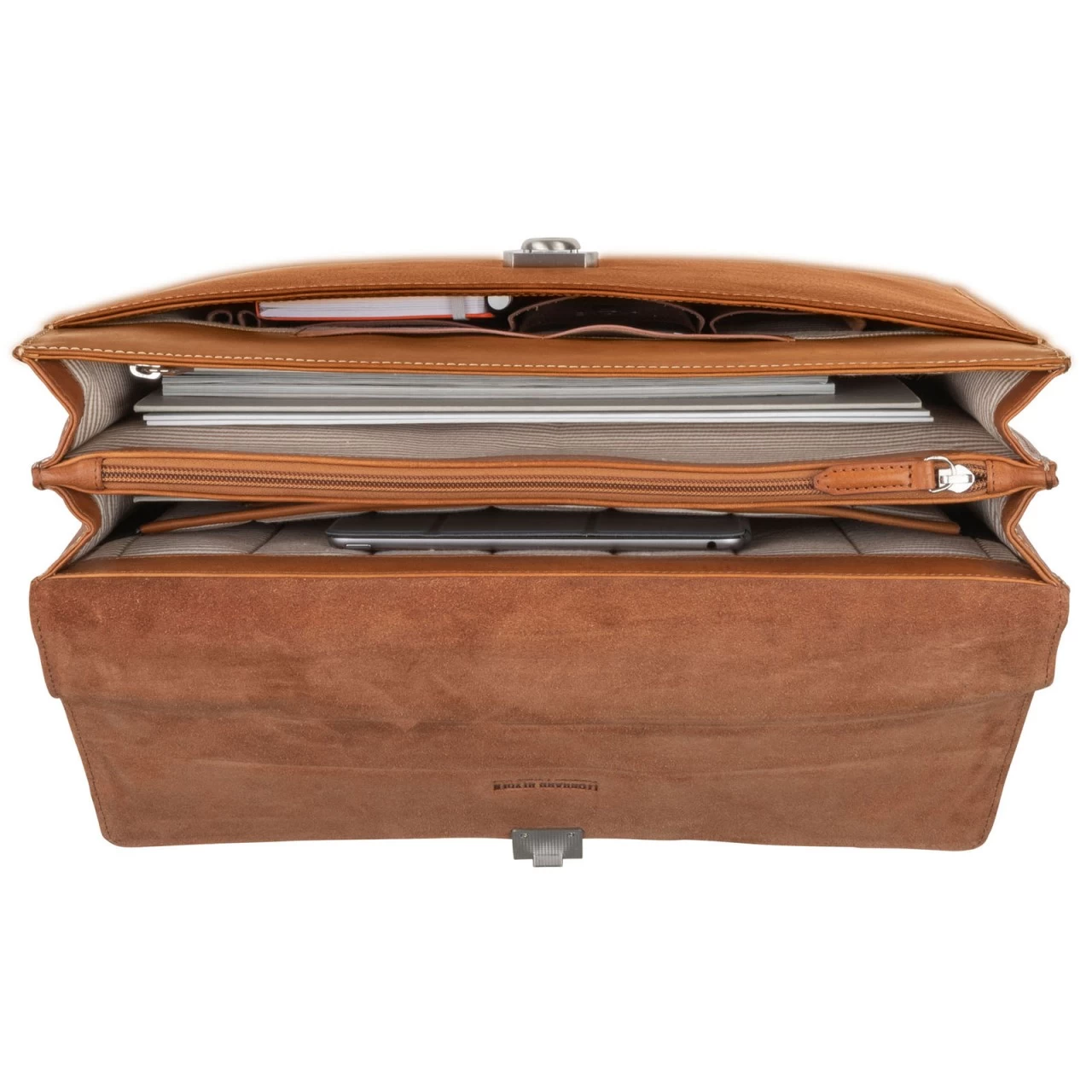 Leonhard Heyden Bergamo Aktenmappe 40 Cm Mit 2 Fächern Braun 2 Leonhard Heyden Bergamo Aktenmappe 40 Cm Mit 2 Fächern Braun – Bild 2