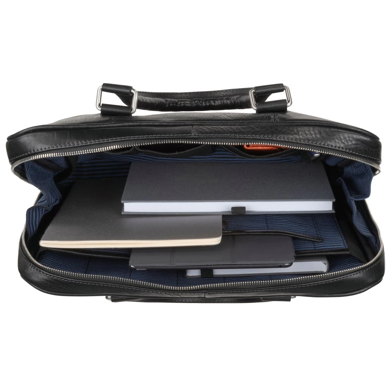 Leonhard Heyden Bergamo RV-Aktenmappe 38 Cm Schwarz 2 Leonhard Heyden Bergamo RV-Aktenmappe 38 Cm Schwarz – Bild 2