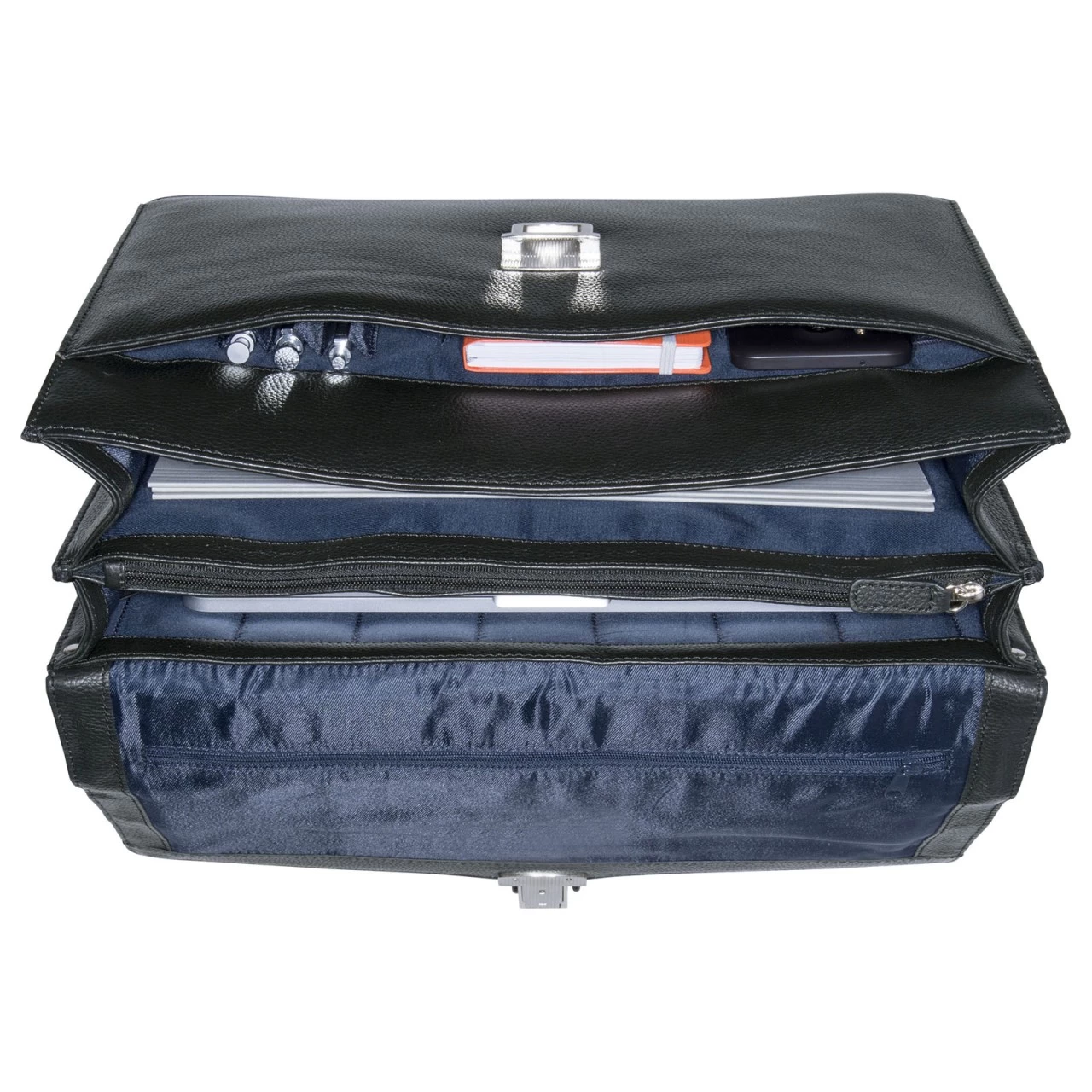 Leonhard Heyden Berlin Aktenmappe 40 Cm Mit 2 Fächern Schwarz 2 Leonhard Heyden Berlin Aktenmappe 40 Cm Mit 2 Fächern Schwarz – Bild 2