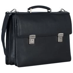 Leonhard Heyden Berlin Aktenmappe 42 Cm Mit 3 Fächern Schwarz