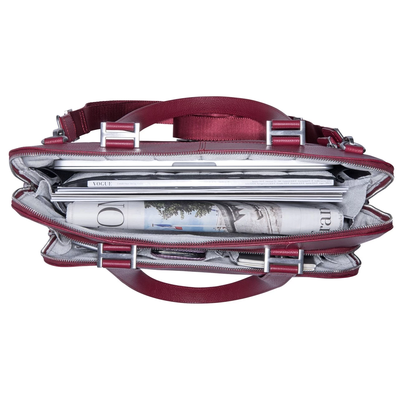 Leonhard Heyden Montpellier Businesstasche 42 Cm Rot 2 Leonhard Heyden Montpellier Businesstasche 42 Cm Rot – Bild 2