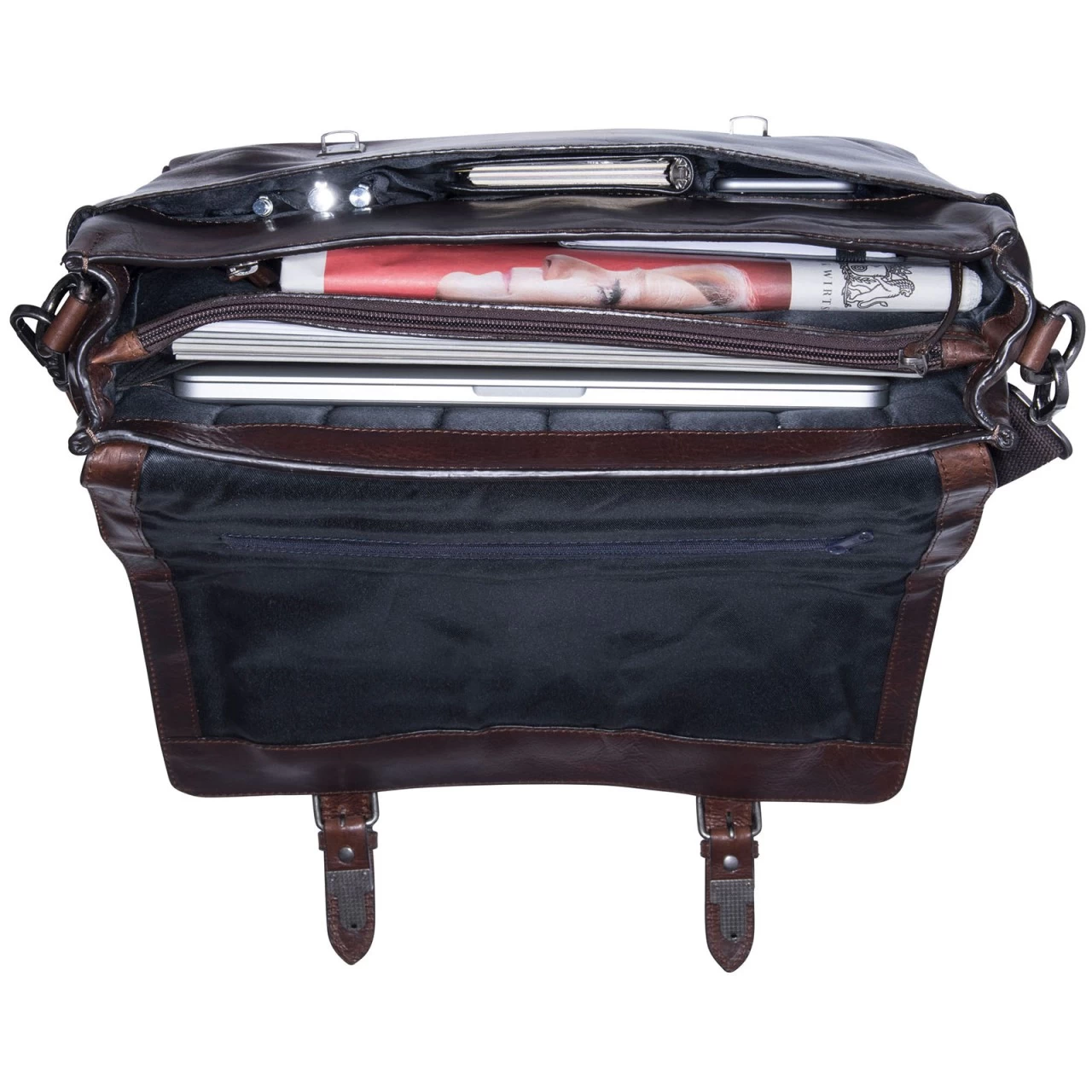 Leonhard Heyden Roma Aktenmappe 40 Cm Mit 2 Fächern Braun 2 Leonhard Heyden Roma Aktenmappe 40 Cm Mit 2 Fächern Braun – Bild 2