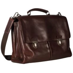 Leonhard Heyden Roma Aktenmappe 42 Cm Mit 3 Fächern Braun