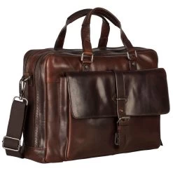 Leonhard Heyden Roma RV-Aktenmappe 41 Cm Mit 2 Fächern Und Vordertasche Braun