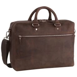 Leonhard Heyden Salisbury RV-Aktenmappe 40 Cm Mit 2 Fächern Braun