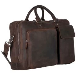 Leonhard Heyden Salisbury RV-Aktenmappe 42 Cm Mit 2 Fächern Und Vortasche Braun