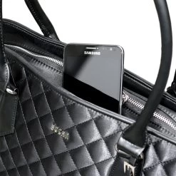 SOCHA Diamond Business-Handtasche 43 Cm Schwarz 15 SOCHA Diamond Business-Handtasche 43 Cm Schwarz -Travelite Store SOCHA Black Diamond Damen Business Laptop Tasche schwarz K233006 07 Detail Handyfach 1280x1280