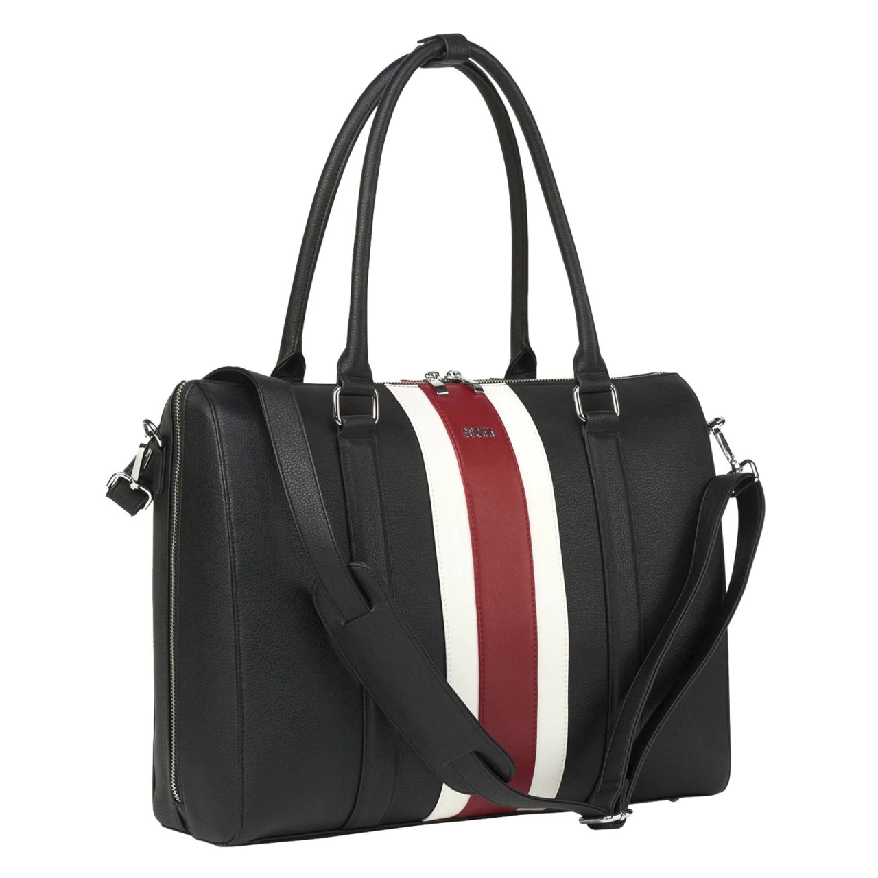 SOCHA BB Red Stripe Business-Handtasche 44 Cm Schwarz 2 SOCHA BB Red Stripe Business-Handtasche 44 Cm Schwarz – Bild 2