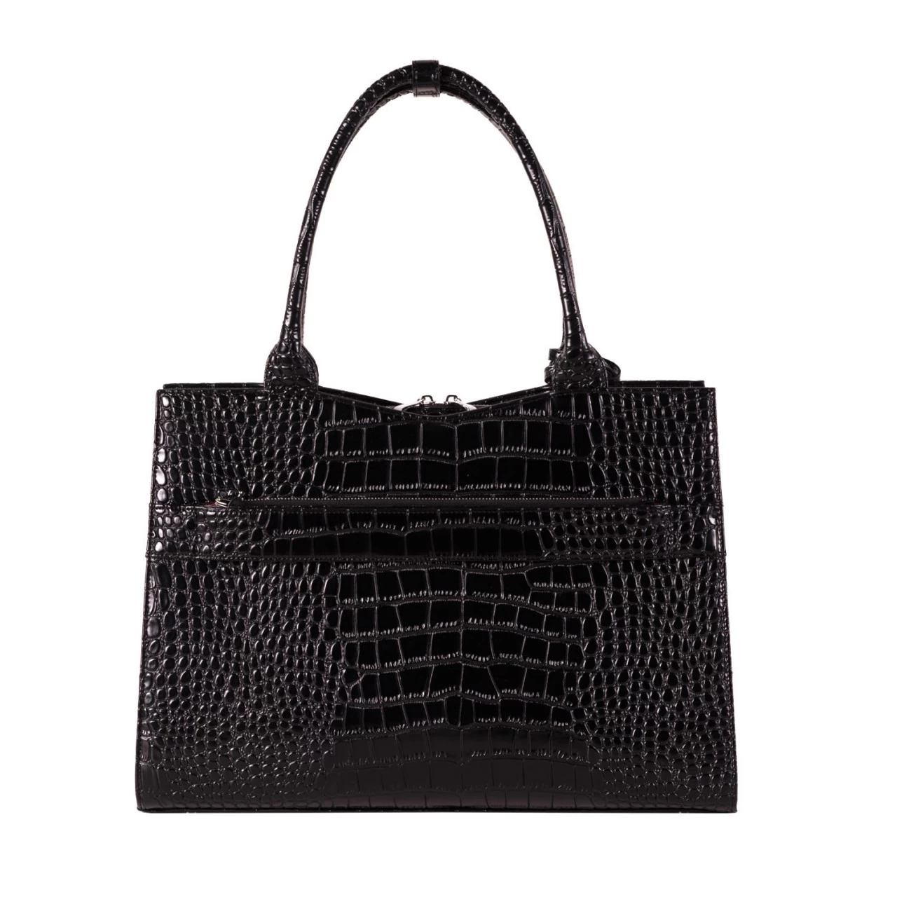 SOCHA Crocodile Business-Handtasche 44 Cm Schwarz 3 SOCHA Crocodile Business-Handtasche 44 Cm Schwarz – Bild 3