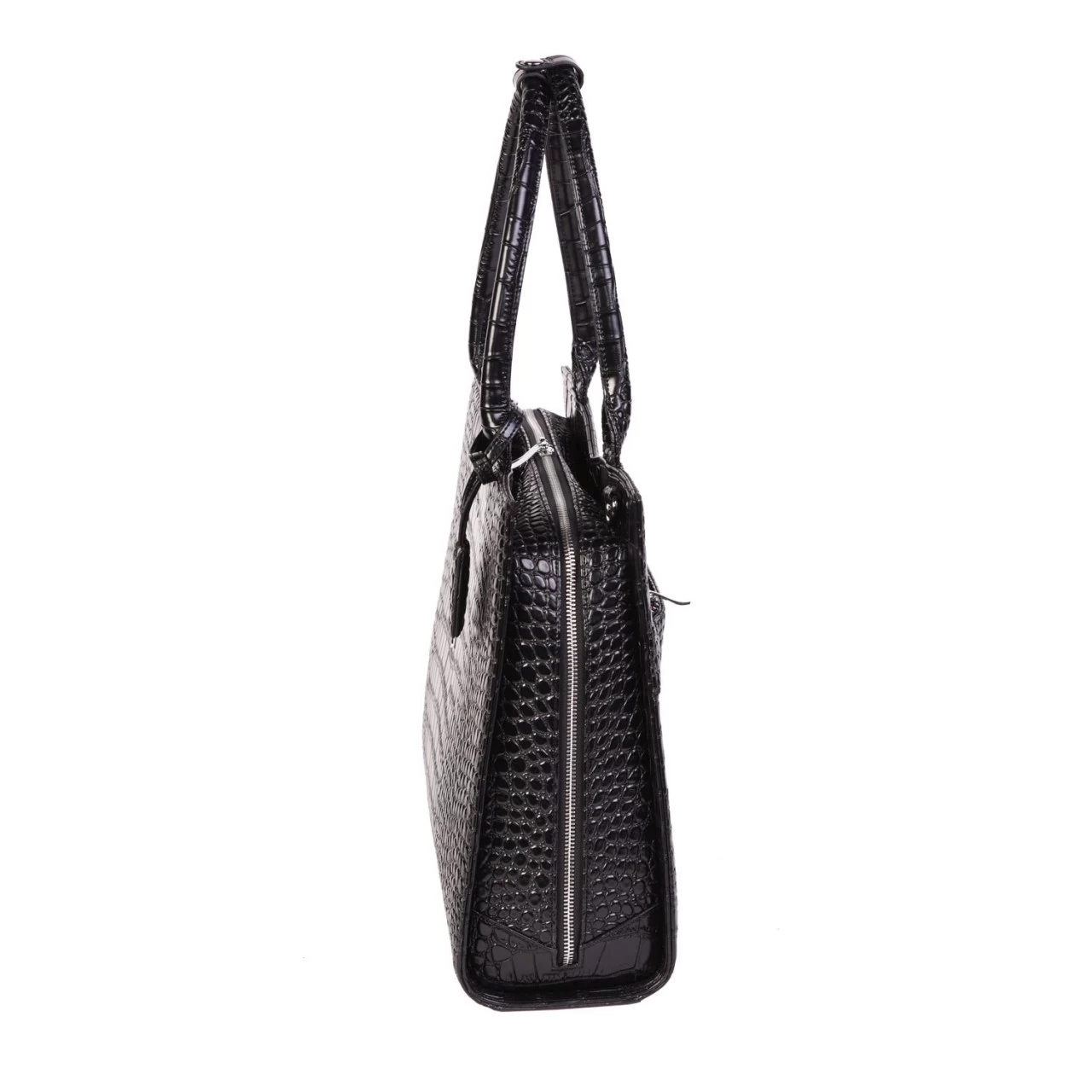 SOCHA Crocodile Business-Handtasche 44 Cm Schwarz 4 SOCHA Crocodile Business-Handtasche 44 Cm Schwarz – Bild 4