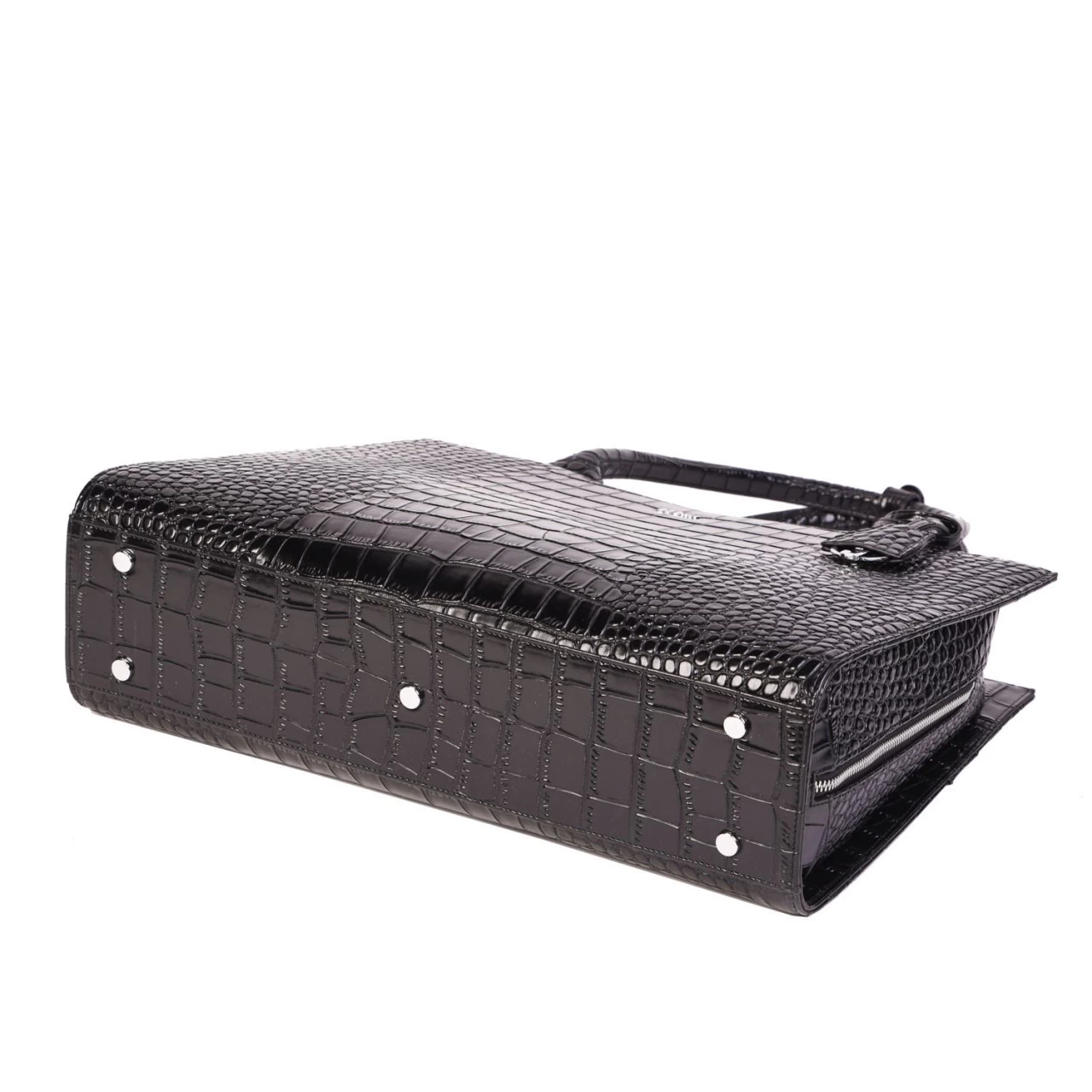 SOCHA Crocodile Business-Handtasche 44 Cm Schwarz 7 SOCHA Crocodile Business-Handtasche 44 Cm Schwarz – Bild 7