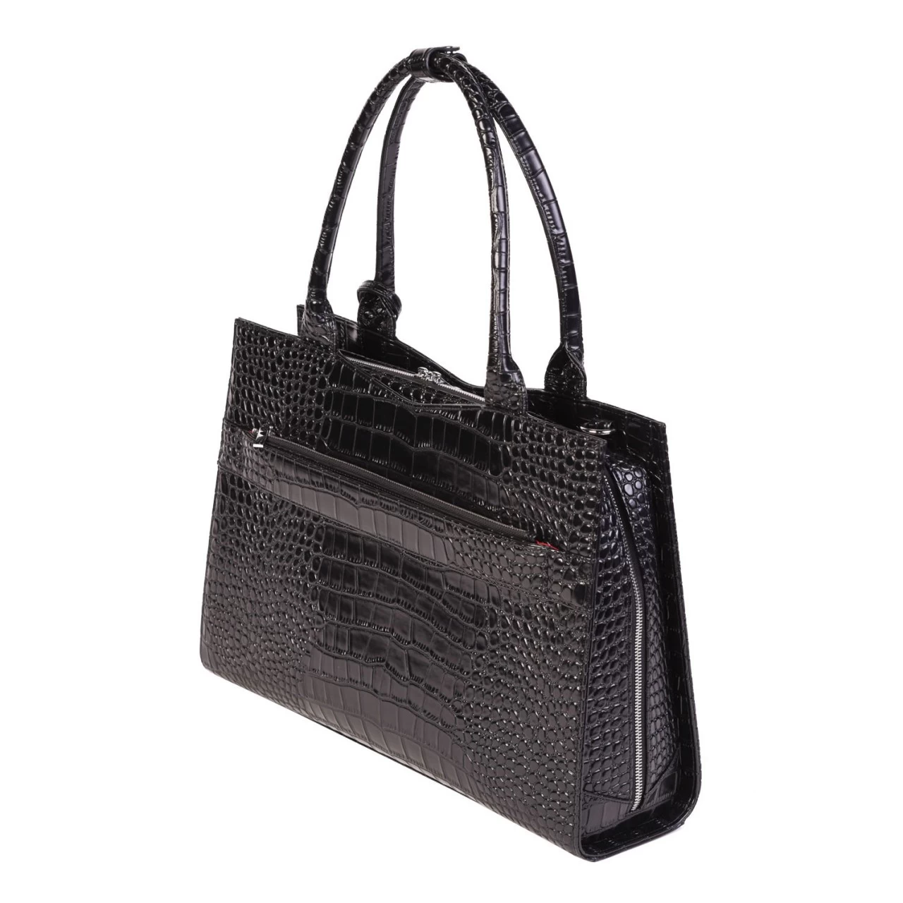 SOCHA Crocodile Business-Handtasche 44 Cm Schwarz 8 SOCHA Crocodile Business-Handtasche 44 Cm Schwarz – Bild 8