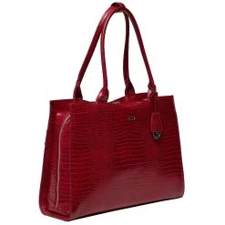 SOCHA Businesstasche Croco Burgundy 45 Cm Rot