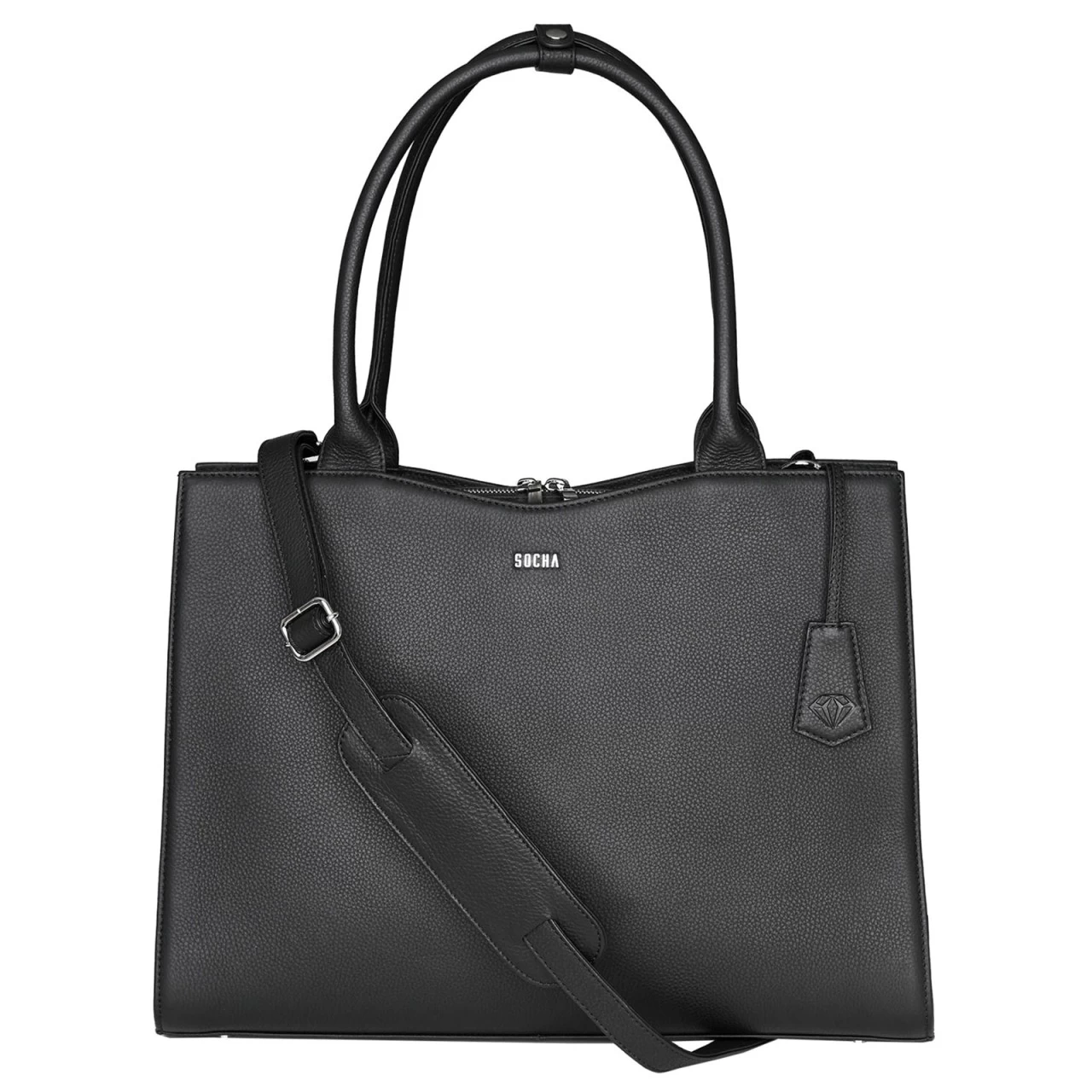 SOCHA Diamond Bag Business-Handtasche 45 Cm Schwarz 2 SOCHA Diamond Bag Business-Handtasche 45 Cm Schwarz – Bild 2