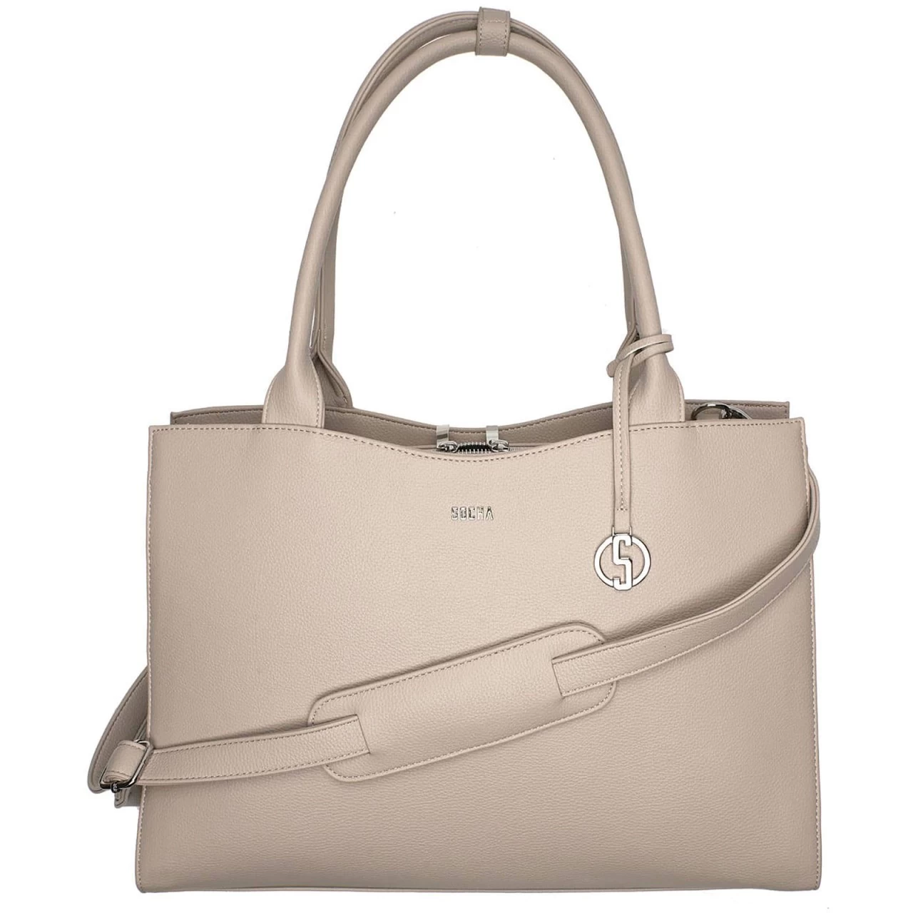 SOCHA Straight Line Vanilla Business-Handtasche 44 Cm Grau 2 SOCHA Straight Line Vanilla Business-Handtasche 44 Cm Grau – Bild 2