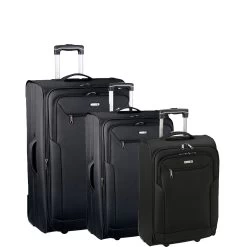 D&n Travel Line 6800 Trolley-Set 3-teilig 2 Rollen Schwarz