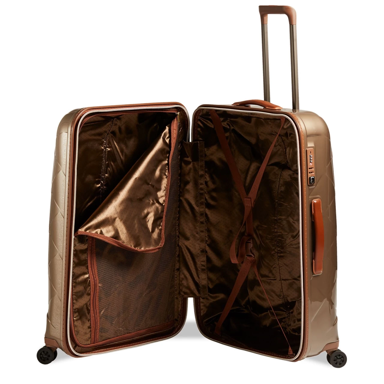 Stratic Leather & More Trolley 76 Cm 4 Rollen Beige 3 Stratic Leather & More Trolley 76 Cm 4 Rollen Beige – Bild 3