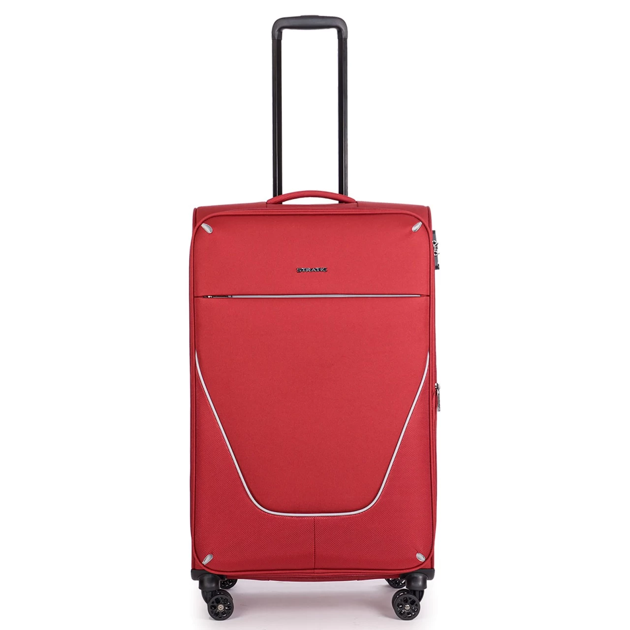 Stratic Strong Trolley 78 Cm 4 Rollen Erweiterbar Rot 3 Stratic Strong Trolley 78 Cm 4 Rollen Erweiterbar Rot – Bild 3