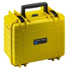 B&W Outdoor Case Typ 2000 Gelb Inklusive Facheinteilung