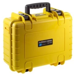 B&W Outdoor Case Typ 4000 Gelb Inklusive Variabler Facheinteilung