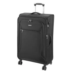 D&n Travel Line 6404 Trolley 78 Cm 4 Rollen Erweiterbar Schwarz