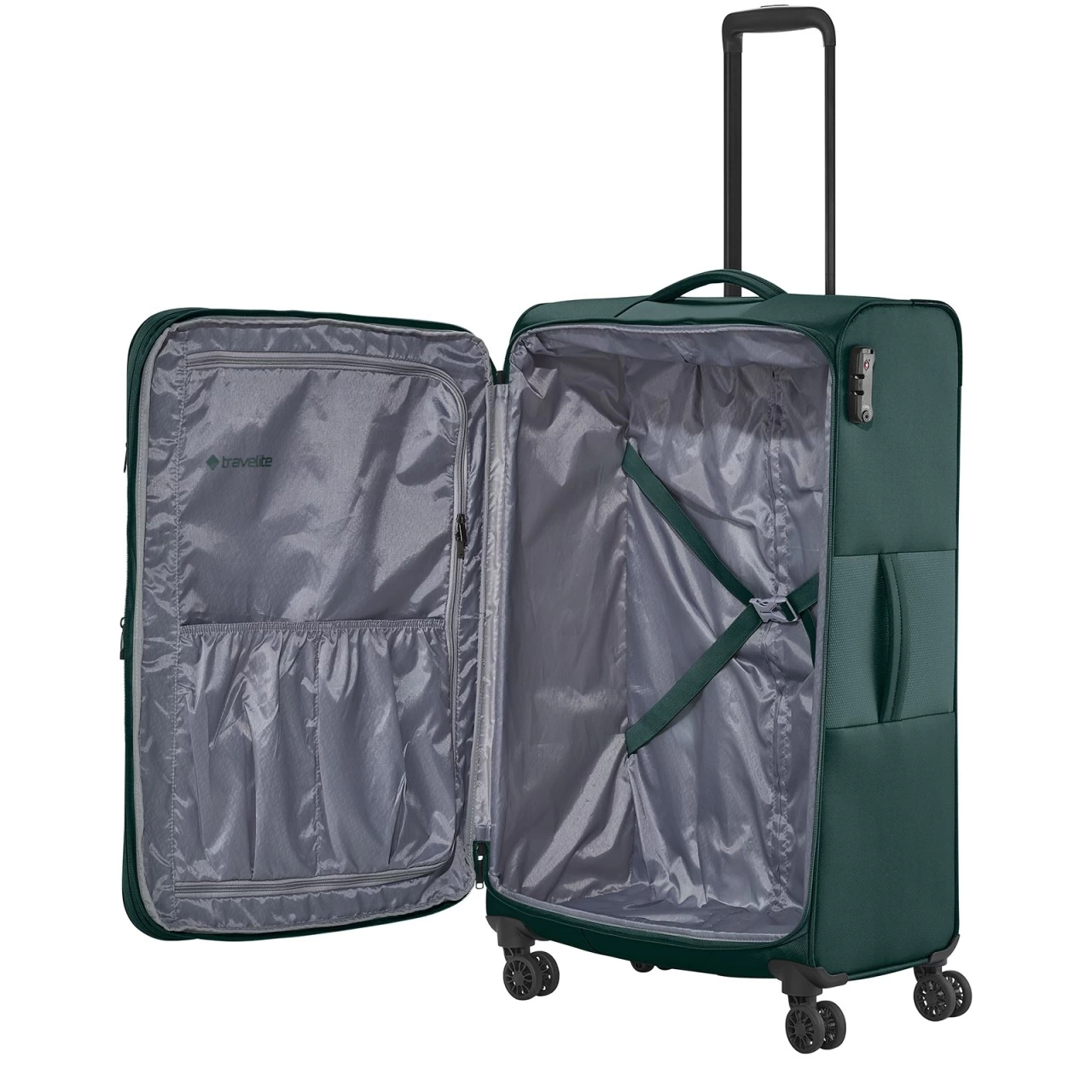 Travelite Croatia Trolley 77 Cm 4 Rollen Dunkelgrün 3 Travelite Croatia Trolley 77 Cm 4 Rollen Dunkelgrün – Bild 3