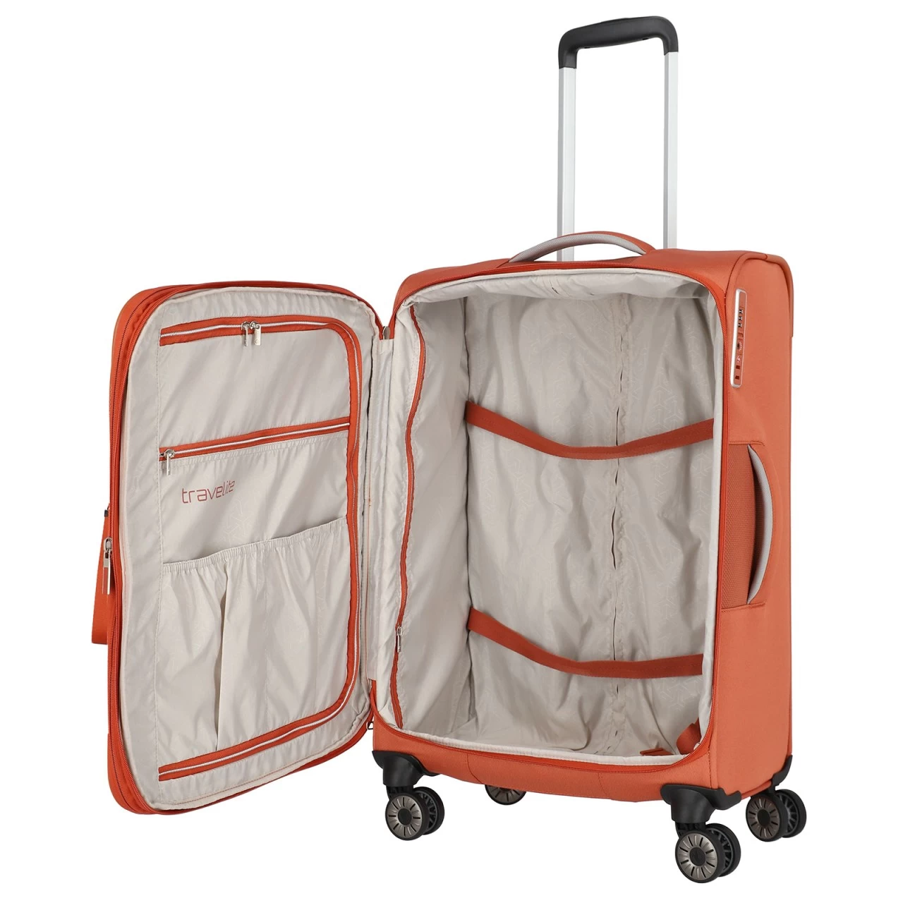 Travelite Miigo Trolley 67 Cm 4 Rollen Erweiterbar Orange 3 Travelite Miigo Trolley 67 Cm 4 Rollen Erweiterbar Orange – Bild 3