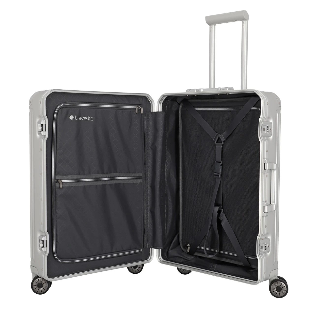Travelite Next 2.0 Trolley 67 Cm 4 Rollen Silber 3 Travelite Next 2.0 Trolley 67 Cm 4 Rollen Silber – Bild 3