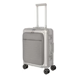 Travelite Next 2.0 Trolley Mit Vortasche 55 Cm 4 Rollen Silber